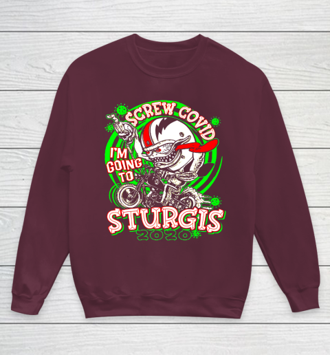 Screw Covid I'm Going to Sturgis 2020 Youth Sweatshirt 4