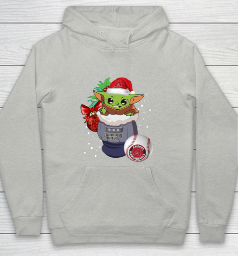 Arizona Diamondbacks Christmas Baby Yoda Star Wars Funny Happy MLB Youth Hoodie 2