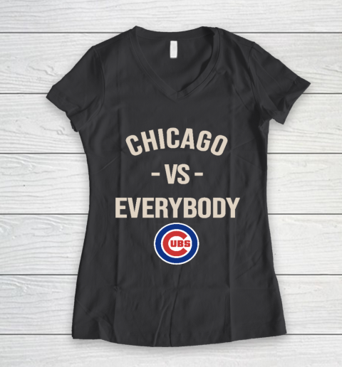 Chicago Cubs Vs Everybody Women's V-Neck T-Shirt 6