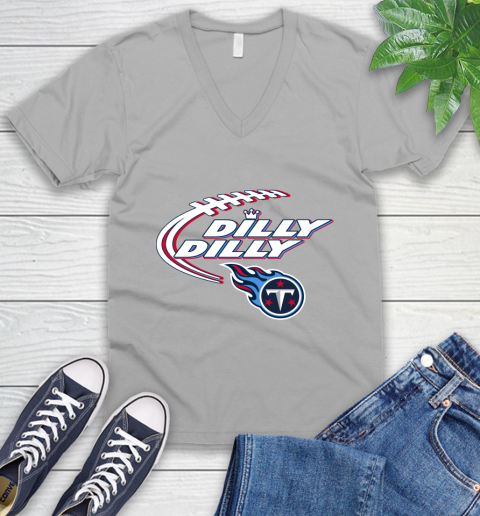 NFL Tennessee Titans Dilly Dilly Football Sports V-Neck T-Shirt 4