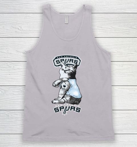 NBA Basketball My Cat Loves San Antonio Spurs Tank Top 3