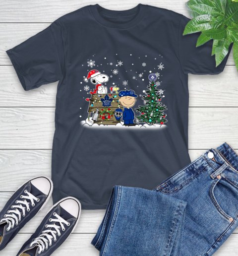 NHL Toronto Maple Leafs Snoopy Charlie Brown Woodstock Christmas Stanley Cup Hockey T-Shirt 3