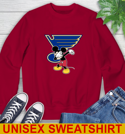 St.Louis Blues NHL Hockey Dabbing Mickey Disney Sports Sweatshirt 7