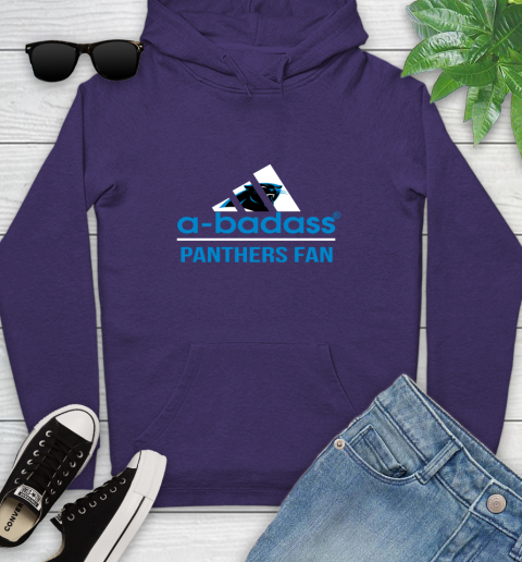 NFL A Badass Carolina Panthers Fan Adidas Football Sports Youth Hoodie 5