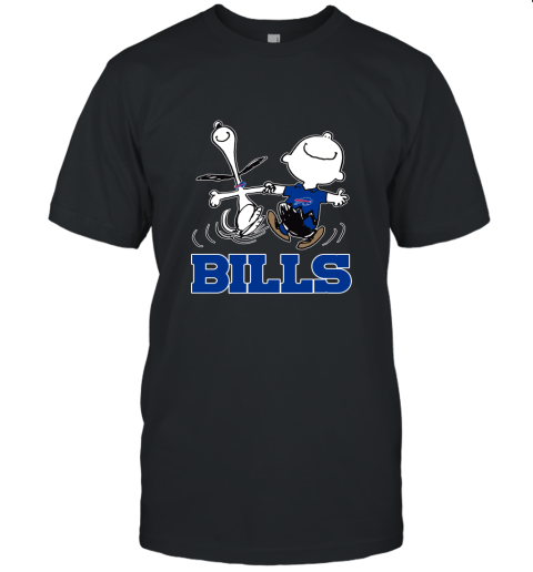 Snoopy And Charlie Brown Happy Buffalo Bills Fans Unisex Jersey Tee