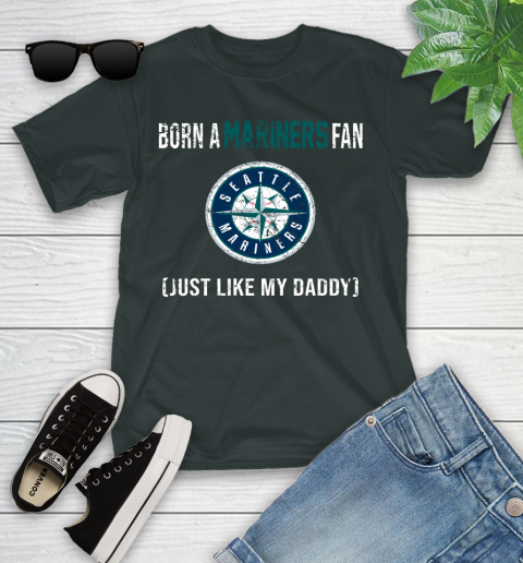 MLB Baseball Seattle Mariners Loyal Fan Just Like My Daddy Shirt Youth T-Shirt 5
