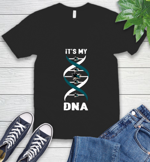 San Jose Sharks NHL Hockey It's My DNA Sports V-Neck T-Shirt