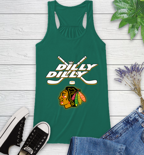 NHL Chicago Blackhawks Dilly Dilly Hockey Sports Racerback Tank 7