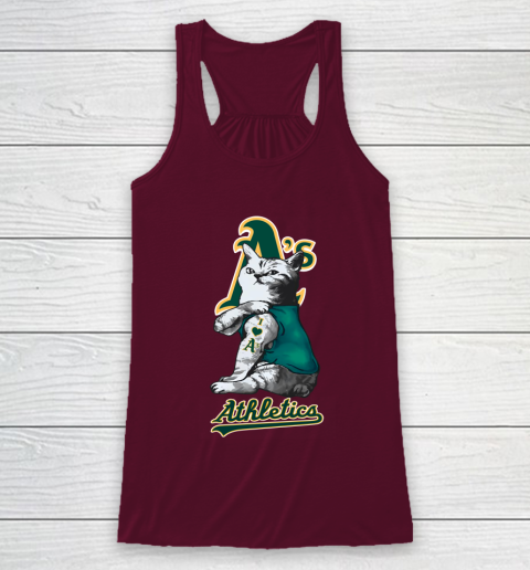 MLB Baseball My Cat Loves Oakland Athletics Racerback Tank 2