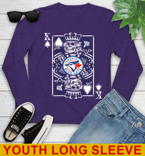 Toronto Blue Jays MLB Baseball The King Of Spades Death Cards Shirt Youth Long Sleeve 4