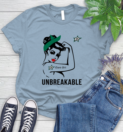 NHL Dallas Stars Girl Unbreakable Hockey Sports Women's T-Shirt 6