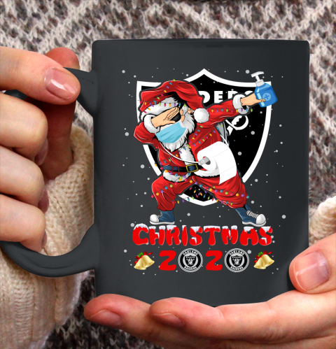Oakland Raiders Funny Santa Claus Dabbing Christmas 2020 NFL Ceramic Mug 11oz 2