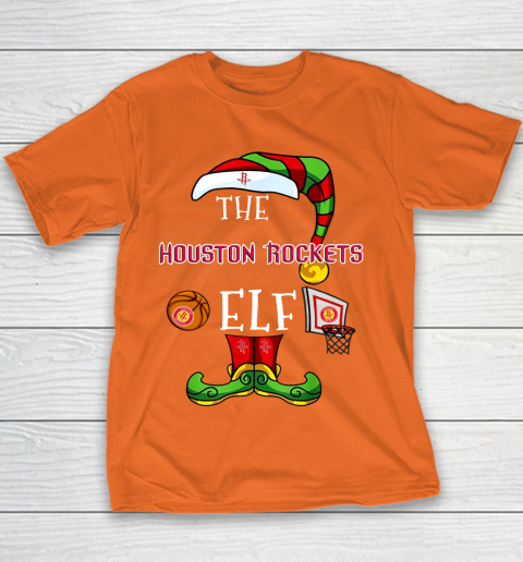 Houston Rockets Christmas ELF Funny NBA Youth T-Shirt 4