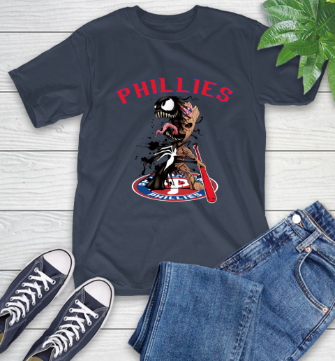 MLB Philadelphia Phillies Baseball Venom Groot Guardians Of The Galaxy T-Shirt 4