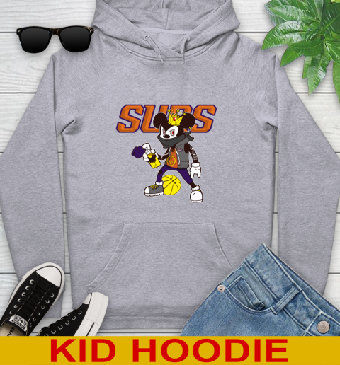 Phoenix Suns NBA Basketball Mickey Peace Sign Sports Youth Hoodie 6