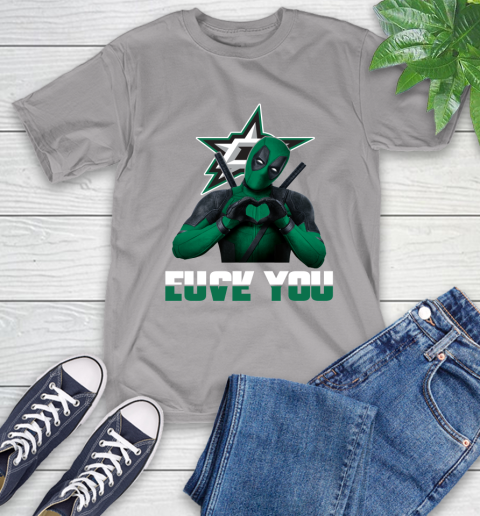 NHL Dallas Stars Deadpool Love You Fuck You Hockey Sports T-Shirt 6
