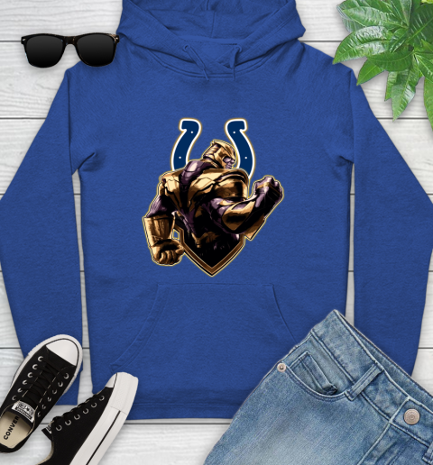 NFL Thanos Avengers Endgame Football Sports Indianapolis Colts Youth Hoodie 9