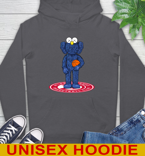 NBA Basketball Atlanta Hawks Kaws Bff Blue Figure Shirt Hoodie - Image 8