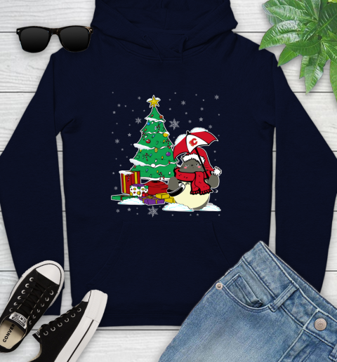 Calgary Flames NHL Hockey Cute Tonari No Totoro Christmas Sports Youth Hoodie 3