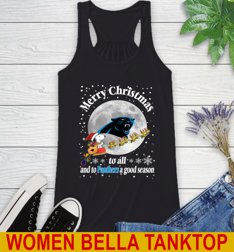 Carolina Panthers Merry Christmas To All And To Panthers A Good Season NFL Football Sports Racerback Tank