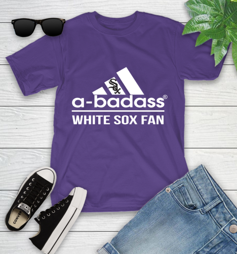 MLB A Badass Chicago White Sox Fan Adidas Baseball Sports Youth T-Shirt 3