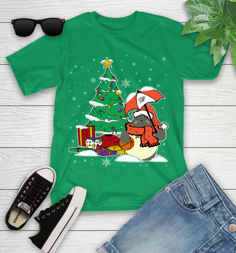 Oklahoma City Thunder NBA Basketball Cute Tonari No Totoro Christmas Sports Youth T-Shirt 8