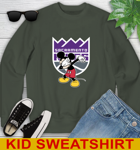 Sacramento Kings NBA Basketball Dabbing Mickey Disney Sports Youth Sweatshirt 9