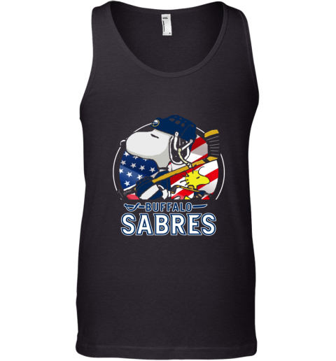 0tt8 buffalo sabres ice hockey snoopy and woodstock nhl unisex tank 17 front black