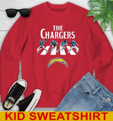NFL Football Los Angeles Chargers The Beatles Rock Band Shirt Youth Sweatshirt 7