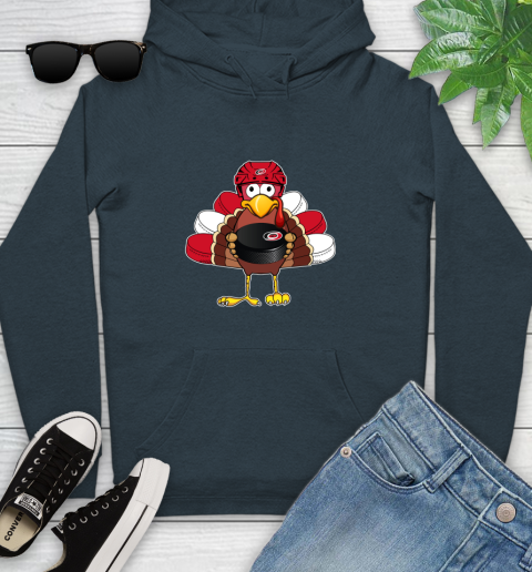 Carolina Hurricanes Turkey Thanksgiving Day Youth Hoodie 8