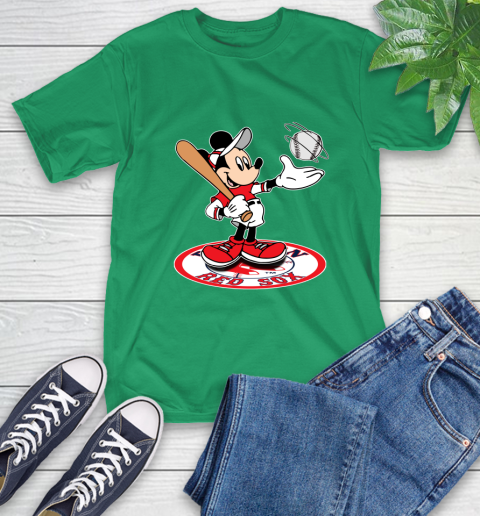 MLB Baseball Boston Red Sox Cheerful Mickey Disney Shirt T-Shirt 8