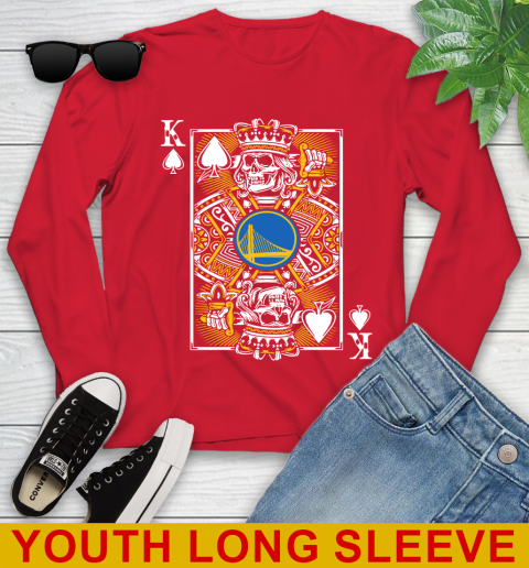 Golden State Warriors NBA Basketball The King Of Spades Death Cards Shirt Youth Long Sleeve 11