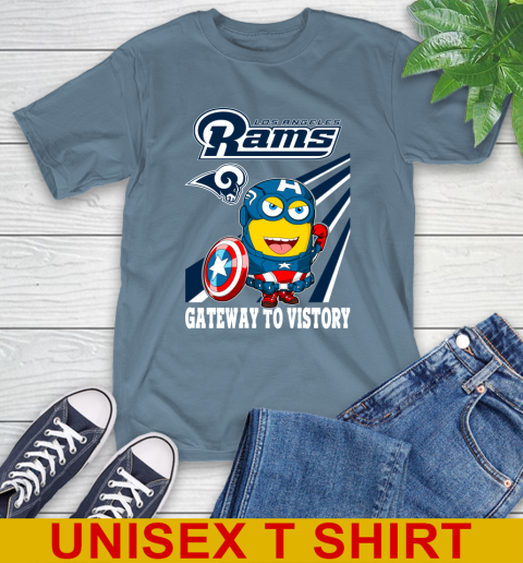 NFL Football Los Angeles Rams Captain America Marvel Avengers Minion Shirt T-Shirt 8