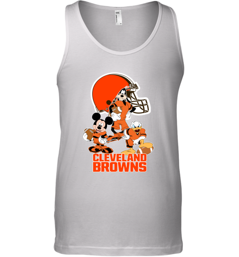 Mickey Donald Goofy The Three Cleveland Browns Football Tank Top