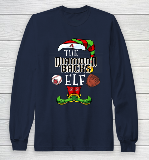 Arizona Diamondbacks Christmas ELF Funny MLB Long Sleeve T-Shirt