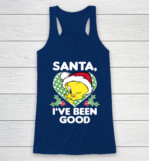 Looney Tunes Christmas Tweety Bird Santa I ve Been Good Racerback Tank 6