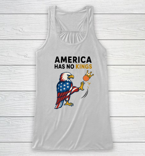 America Has No Kings Eagle Kick Orange Anti Trump Racerback Tank