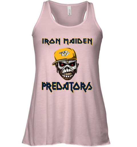 NHL Nashville Predators Iron Maiden Rock Band Music Hockey Sports s7BwKoPyLCR flowy tank 32 95 151514 front soft pink