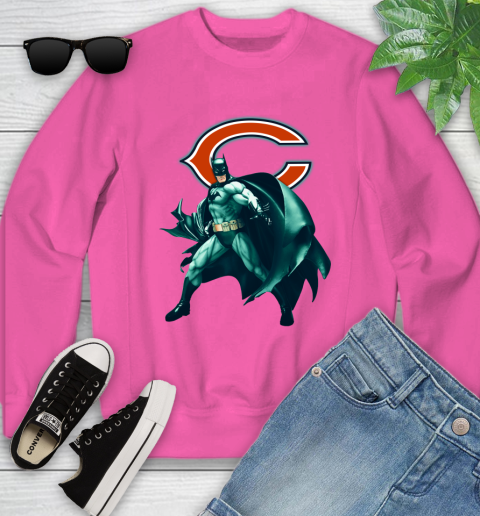 NFL Batman Football Sports Chicago Bears Youth Sweatshirt 7