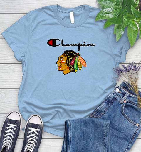 NHL Hockey Chicago Blackhawks Champion Shirt Women's T-Shirt 6