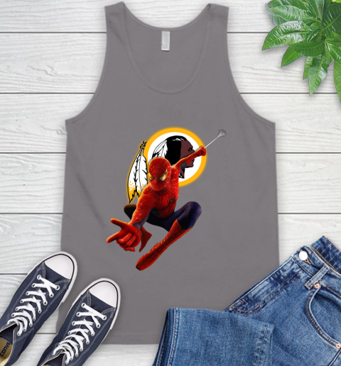 NFL Spider Man Avengers Endgame Football Washington Redskins Tank Top 7