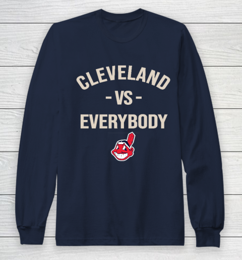 Cleveland Indians Vs Everybody Long Sleeve T-Shirt 2