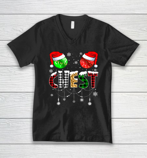 Christmas T Shirt Matching Couple Family Chestnuts V-Neck T-Shirt