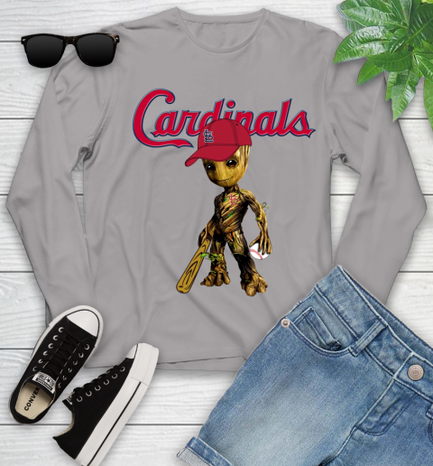 MLB St.Louis Cardinals Groot Guardians Of The Galaxy Baseball Youth Long Sleeve 5