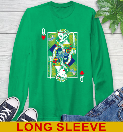 MLB Baseball Los Angeles Dodgers The Queen Of Hearts Card Shirt Long Sleeve T-Shirt 8