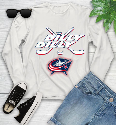 NHL Columbus Blue Jackets Dilly Dilly Hockey Sports Youth Long Sleeve 12
