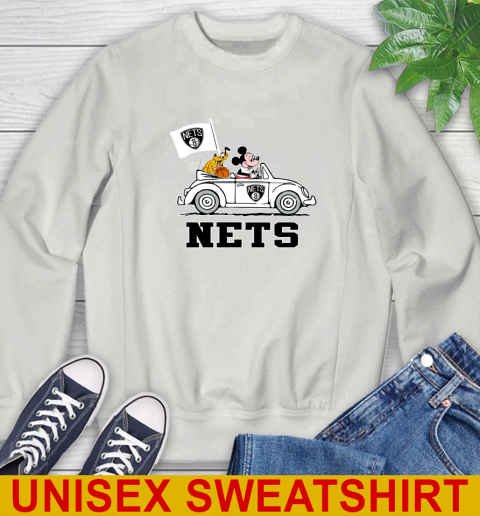 NBA Basketball Brooklyn Nets Pluto Mickey Driving Disney Shirt Sweatshirt 5