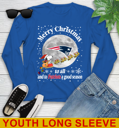 New England Patriots Merry Christmas To All And To Patriots A Good Season NFL Football Sports Youth Long Sleeve 10