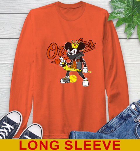 Baltimore Orioles MLB Baseball Mickey Peace Sign Sports Long Sleeve T-Shirt 5