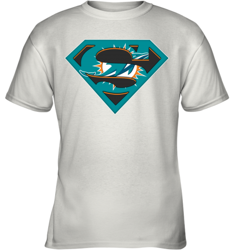 Custom Miami Dolphins Youth Orange Name & Number Logo T-Shirt 